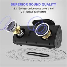 AY Portable Bluetooth Speaker 30W, IPX7 Waterproof Speaker with Louder Stereo Sound & Richer Bass, TWS, Microphone, Durable Wireless Speaker 24H Playtime for Outdoors,Camping, Beach,Travel,Home Party.