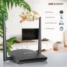Hikvision 2.4G 300Mbps Network Wireless Dual Antennas Wi fi Router for Home, Black, DS-3WR3N