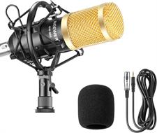 Neewer® NW-800 Professional Studio Broadcasting & Recording Microphone Set Including (1)NW-800 Professional Condenser Microphone + (1)Microphone Shock Mount + (1)Ball-type Anti-wind Foam Cap + (1) Microphone Power Cable 