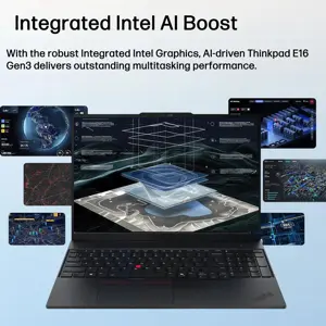 Lenovo ThinkPad E16 Gen 3 16" FHD+ Business Laptop Computer, Intel 16-Core Ultra 7 255H (Beat i9-13900H), Arc 140T, 16GB DDR5 RAM, 1TB PCIe SSD, WiFi 6E, Bluetooth 5.3, Webcam, Windows 11 Pro