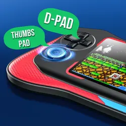  Q12 500 in 1 Retro Mini Portable Game Box 3.5 Big Display Game Player Sup Game 8 GB with Super Mario, F1 Race, Super Contra, Adventure Island, Pac Man, etc... (Blue, Red)