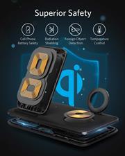 Anker Wireless Charging Station with Adapter, PowerWave 3-in-1 Qi-Certified Stand for iPhone 14 Series, AirPods Pro, Apple Watch Series 1-6 (Watch Charging Cable Not Included) 