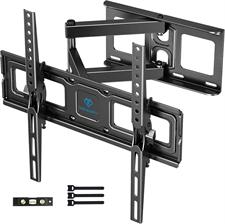 PERLESMITH PSMFK10 TV Wall Bracket for 26-60 inch TVs, Swivel Tilt TV Bracket up to 40kg, TV Wall Mount with Tool-free Tilt Adjustment, TV Mount with Spirit Level, Max VESA 400x400mm 