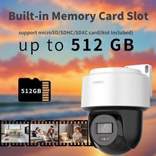 Hikvision IP Camera DS-2DE2C400MWG-E 2.8mm Lens 4MP IR&White Light Mini PT Network Camera Smart Hybrid Light PoE Security Built-in Microphone & Speaker
