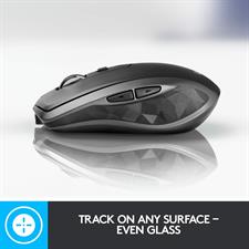 Logitech MX Anywhere 2S Wireless Mouse Use On Any Surface, Hyper-Fast Scrolling, Rechargeable, Control Up to 3 Apple Mac and Windows Computers and Laptops (Bluetooth or USB)