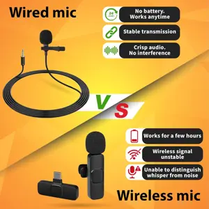 PowerDeWise Professional Grade Lavalier Clip On Microphone - Lav Mic for Camera Phone iPhone GoPro Video Recording ASMR - Small Noise Cancelling 3.5mm Tiny Shirt Microphone with Easy Clip On System With Lightning to 3.5mm Adaptor