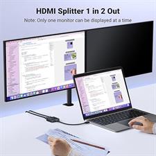 UGREEN HDMI Switch 4K@60Hz, Bi-Directional HDMI Splitter 2 in 1 Out Switcher Supports UHD 3D HDR Compatible with PS5, PS4, Xbox Series X/S, Roku, Fire Stick, Black