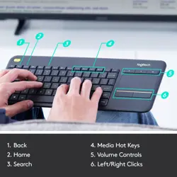 Logitech K400 Plus Wireless Touch Keyboard Grey (Used)