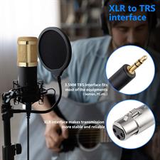 Neewer® NW-800 Professional Studio Broadcasting & Recording Microphone Set Including (1)NW-800 Professional Condenser Microphone + (1)Microphone Shock Mount + (1)Ball-type Anti-wind Foam Cap + (1) Microphone Power Cable 