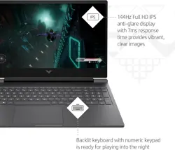 HP Victus 16-R0042 13th Gen |  Intel® Core™ i7-13700H Processor | 1TB SSD | 16GB DDR5 Ram | NVIDIA® GeForce RTX™ 4060 8GB | 16.1″ FHD (1920 x 1080) IPS LED Display (250 nits, 144Hz) | Mica silver| New