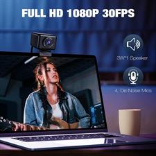 EMEET Jupitar HD 1080 Streaming Webcam with 4 De-Noise Mics