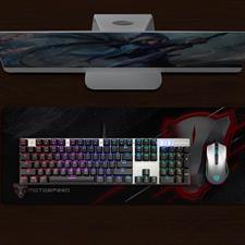 MOTOSPEED CK104 Mechanical Keyboard with Blue Red Switches,104-Key RGB Backlit Gaming Keyboard Aluminium USB Wired Keyboard for Gaming and Typing,Compatible for Mac & PC