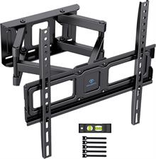 PERLESMITH PSMFK4 TV Wall Bracket, Swivel Tilt TV Wall Mount for 26-65 Inch Flat & Curved TV up to 45kg, TV Bracket Max