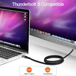 POSUGEAR USB C to HDMI Cable 2M 4K@60Hz, Type C Thunderbolt 3 to HDMI Cable Compatible with TV, Smartphones, Laptops, MacBook Pro/Air, iPad Pro, Surface Pro, Dell XPS, Samsung Galaxy, Huawei, etc(2M)