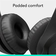 Logitech H390 Gaming Headphones, Wired Headphones with Mic, USB Headset with Microphone for PC, Noise Cancelling Microphone for Video Meetings, Music, Gaming - Black