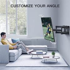 PERLESMITH PSMFK4 TV Wall Bracket, Swivel Tilt TV Wall Mount for 26-65 Inch Flat & Curved TV up to 45kg, TV Bracket Max