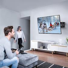 PERLESMITH PSMFK4 TV Wall Bracket, Swivel Tilt TV Wall Mount for 26-65 Inch Flat & Curved TV up to 45kg, TV Bracket Max