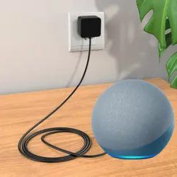 15W Power Adapter for Echo, Dot 3rd & 4th Gen, Kids Edition, Show 5, Spot, and Fire TV Cube, 5Ft AC Adapter (UK PLUG) (Used)