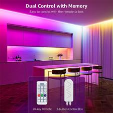 Lepro LED Strip Lights, 32.8ft Music Sync Magic Color Light Strip with Remote, Dreamcolor  Color Changing Lights, 5050 RGB Lights for Bedroom, Home, Gaming Room, Party, TV, Wall Decor