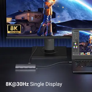 UGREEN Revodok Pro 210 Docking Station 10 in 1 USB C Dock Dual HDMI 4K@60Hz Single 8K@30Hz 100W PD 5Gbps USB C and USB A Data Ports Gigabit Ethernet, SD/TF Card Reader USB Hub Compatible for HP, Dell