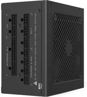 NZXT C850 Gold ATX Fully Modular Low-Noise PC Gaming Power Supply - 850 Watts - 80 Plus Gold - 12V-2x6 Connector - Zero Fan Mode - 100% Japanese Capacitors - Black