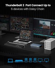 ORICO Thunderbolt 3 Dock 9-in-1 Dual M.2 NVMe/NGFF Enclosure, ORICO USB C Docking Station 40Gbps, 8K@60Hz Display or 4K@60Hz Dual Display, 60W Charging Power for Laptop, 15W for Smartphone