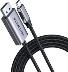 LENTION 6FT USB C to DisplayPort Cable (4K@60Hz,2K@165Hz) for Mac,Windows,Linux OS,Compatible iPad/Surface/Mac Air,Dell,XPS,etc (CU708-2M,Rose Gold)