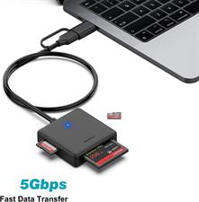 BENFEI 4in1 USB USB-C to SD Micro SD MS CF Card Reader Adapter