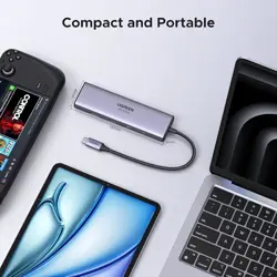 UGREEN Revodok 9 in 1 USB C Hub Gigabit Ethernet Adapter 4K@60Hz HDMI, 100W PD Charging,USB A&C Data Ports, SD/TF Card Reader, Compatible with Mac M1, M2, M3, iPad, iPhone 16 Pro/Pro Max, Steam Deck
