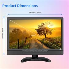 KCR 13.3 inch Small TV,Portable TV with Antenna,ATSC Digital TV,Support Camping/car/Travel/Viewing,Built in Rechargeable Battery,USB,AV Video,HDMI Input Port