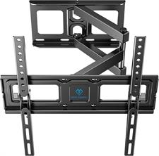 PERLESMITH PSMFK10 TV Wall Bracket for 26-60 inch TVs, Swivel Tilt TV Bracket up to 40kg, TV Wall Mount with Tool-free Tilt Adjustment, TV Mount with Spirit Level, Max VESA 400x400mm 