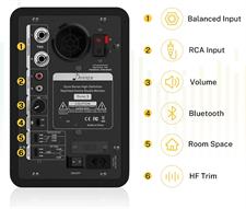 Donner Dyna 3 Studio Monitors 3" 5.0 Bluetooth, for Music Production, Live Streaming and Podcasting (Black)