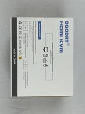 DGODRT HDMI USB KVM Switch 2 Port Selector Box for 2 Computers Share Keyboard Mouse Printer and 1 HD 4K Monitor, 2 KVM Cables 