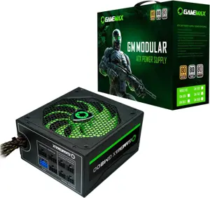 GameMax GM-800 80 Plus Bronze 800 W Modular Active PFC 14CM Fan ATX Power Supply Unit - Black