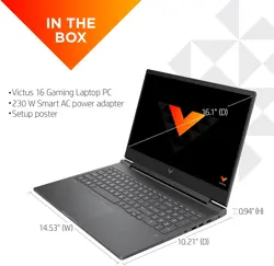 HP Victus 16-R0042 13th Gen |  Intel® Core™ i7-13700H Processor | 1TB SSD | 16GB DDR5 Ram | NVIDIA® GeForce RTX™ 4060 8GB | 16.1″ FHD (1920 x 1080) IPS LED Display (250 nits, 144Hz) | Mica silver| New