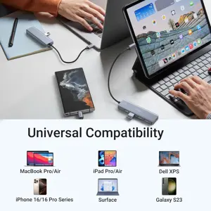 UGREEN 70336 USB C to USB A Hub with 4 USB 3.0 for Laptop, MacBook Pro/Air, Mac mini M4, iMac, iPad Pro, Chromebook, Dell XPS, Galaxy S23, and More, 0.5FT