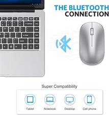 OMOTON Bluetooth Mouse for iPad and iPhone (iPadOS 13 / iOS 13 and Above), Ultra-Thin Wireless Mouse Compatible with Bluetooth Enabled Computer, Laptop, PC, Notebook, and Mac Series (Silver)(Rose Gold)
