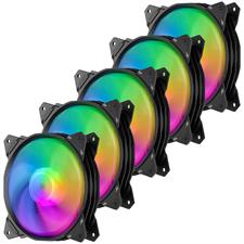upHere 120mm Silent RGB Case Fan Adjustable Colorful Computer Cooling Fans,5-Pack