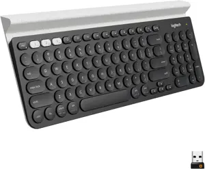 Logitech K780 Multi-Device Wireless Keyboard for Computer, Phone and Tablet – FLOW Cross-Computer Control Compatible - Speckles, White (Used)