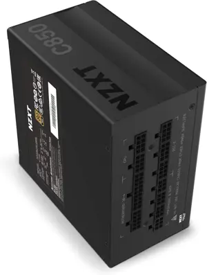 NZXT C850 Gold ATX Fully Modular Low-Noise PC Gaming Power Supply - 850 Watts - 80 Plus Gold - 12V-2x6 Connector - Zero Fan Mode - 100% Japanese Capacitors - Black