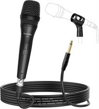 OneOdio ON55 Wired Karaoke Microphone w/ 16.4ft XLR Cable, Mic Clips, Metal Female, ON/Off Switch - Vocal Dynamic Mic for Singing, Speech, Wedding, Outdoor Activities - Cord Handheld