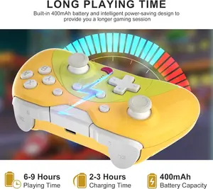 KINGEAR Controller for Nintendo Switch,  Wireless Game Controllers with Six Gyro Axis, N-S/ Android/ Windows/ PC/ P3