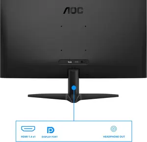 AOC 27B36X, 27 Inch FHD Gaming Monitor, 144 Hz, IPS, 0.5 ms MPRT, Adaptive Sync, HDR10 (1920 x 1080, HDMI 1.4, DisplayPort 1.4), Black