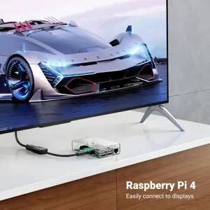 UGREEN Micro HDMI to HDMI Adapter, Male to Female Cable HDMI 2.0 4K@60Hz HDR 3D Dolby 18Gbps High Speed Compatible with Raspberry Pi 5/Pi 4//Pi 500 GoPro Hero 7 6/Retroid Pocket 3+, 0.6FT