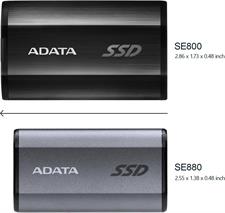 ADATA SE880 1TB - Up to 2000 MB/s- SuperSpeed USB 3.2 Gen 2x2 USB-C External Portable SSD Titanium