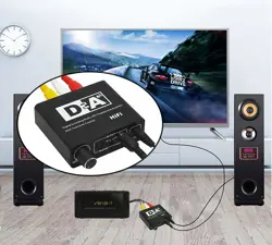 Microware Digital to Analog Audio HiFi Headphone Amplifier, Toslink & Coaxial Mutual Convert，with Volume Control