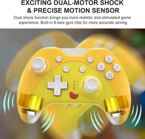 KINGEAR Controller for Nintendo Switch,  Wireless Game Controllers with Six Gyro Axis, N-S/ Android/ Windows/ PC/ P3