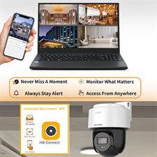 Hikvision IP Camera DS-2DE2C400MWG-E 2.8mm Lens 4MP IR&White Light Mini PT Network Camera Smart Hybrid Light PoE Security Built-in Microphone & Speaker