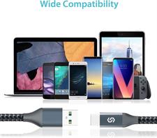USB Type C Cable, Syncwire [2 Pack, 3.3Ft] USB 3.0 Fast Charging & Sync Nylon Braided USB A to USB-C Charger Cord for Samsung Galaxy S10/S9/S8 Plus/Note 9/8, Nintendo Switch