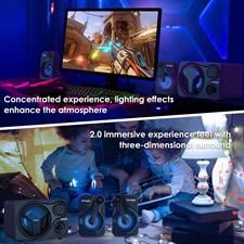 Smalody Computer Speakers for Desktop with Subwoofer Bluetooth, 2.1 PC Speakers System for Gaming Monitor